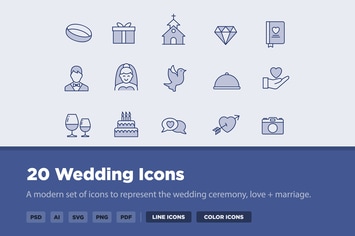 20 Wedding Icons