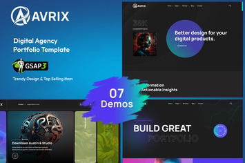 Avrix - Digital Agency Portfolio Template 