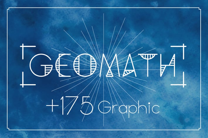 Geomath Fonts + 175 Ornament