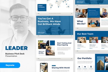 LEADER - Business Pitch Deck Keynote