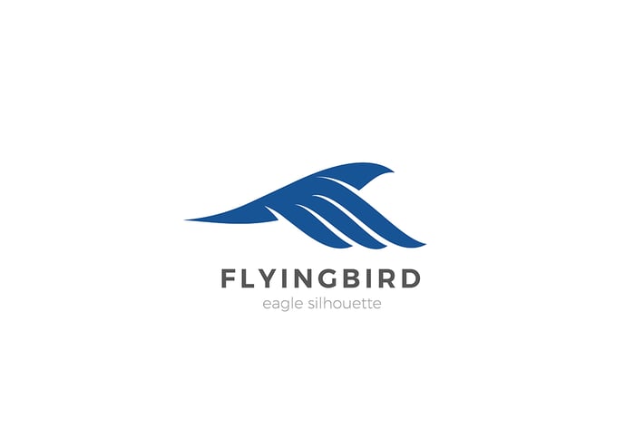 Flying Bird Logo Abstract Elegant Design