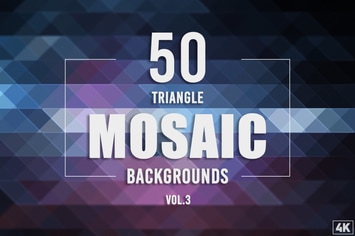 50 Triangle Mosaic Backgrounds - Vol. 3