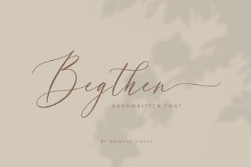 Begthen - Modern Calligraphy Wedding Font