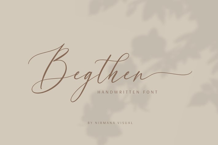 Begthen - Modern Calligraphy Wedding Font