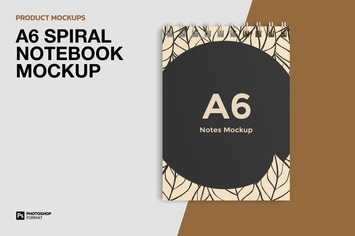 A6 Spiral Notebook - Mockup