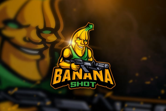 Banana Shoot - Mascot & Esport Logo