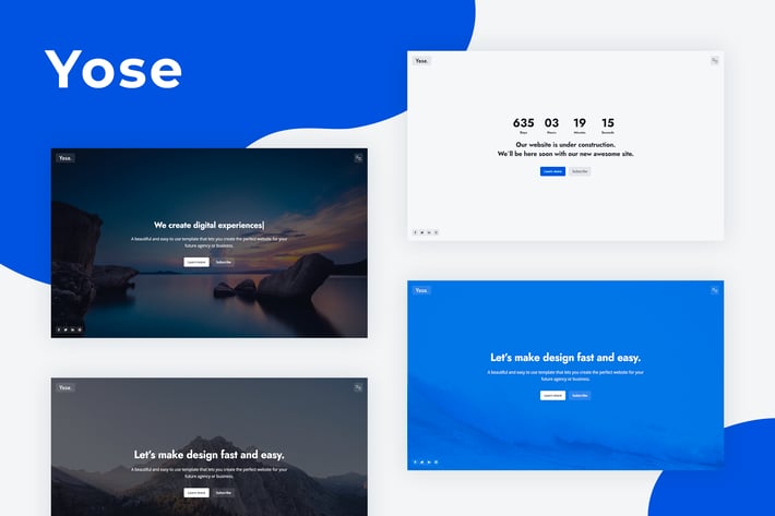 Yose - Responsive Coming Soon Template