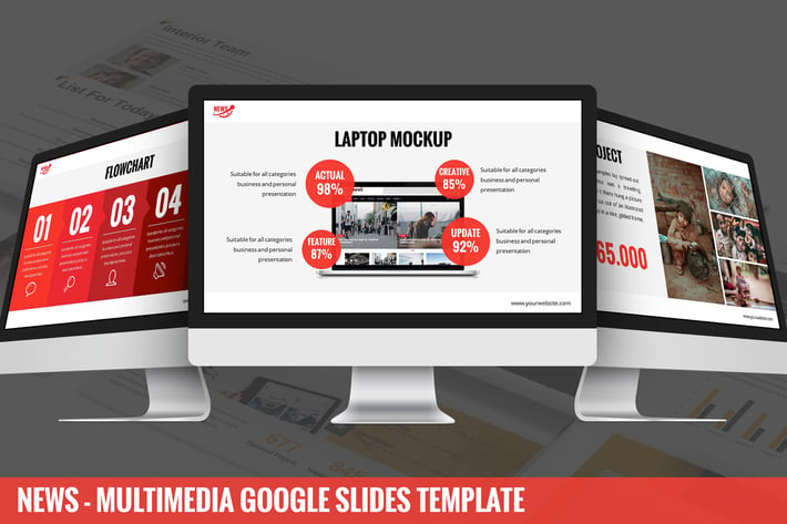News - Multimedia Google Slides Template