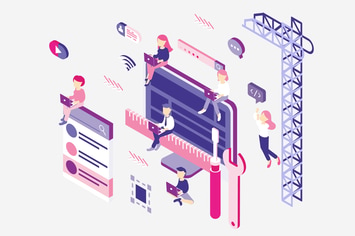 Web Design Isometric Illustration