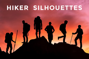 Travel Hiker Silhouettes