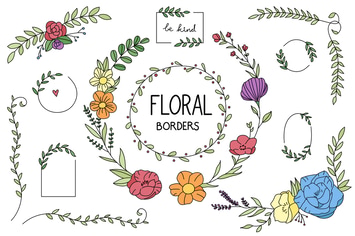 Flower Frame Hand Drawn
