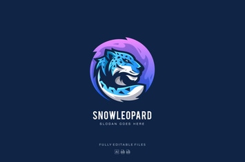Snow Leopard Mascot Logo