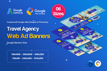 Travel Agency Banners Ad D33 - Google Web Design