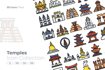 Temples Filled Icon
