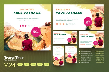  Social Pack Vol.24 Tour Travel Adventure
