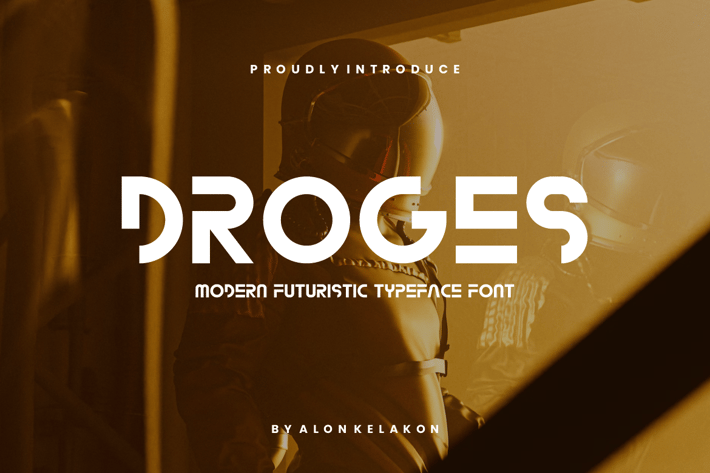 Droges  -  Modern Futuristic Font