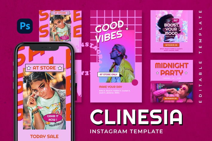 Clinesia - Retro Instagram Stories and Post
