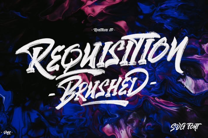 Requisition - SVG Brush Font