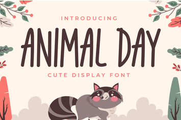 Animal Day - Cute Display Font