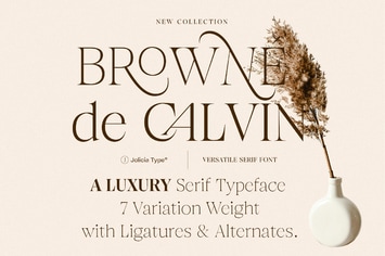 Browne de Calvin | Luxury Serif Typeface