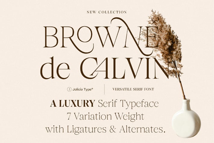 Browne de Calvin | Luxury Serif Typeface
