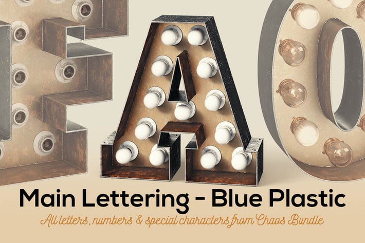 Marquee Light Bulbs Chaos 14 - Rusty Letters