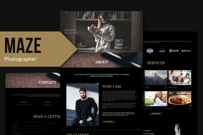 MAZE - Photography Portfolio Muse Template