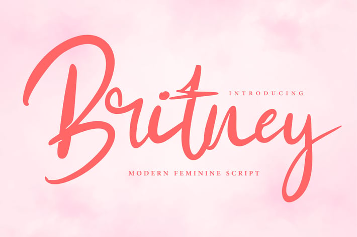 Britney | Modern Script Font