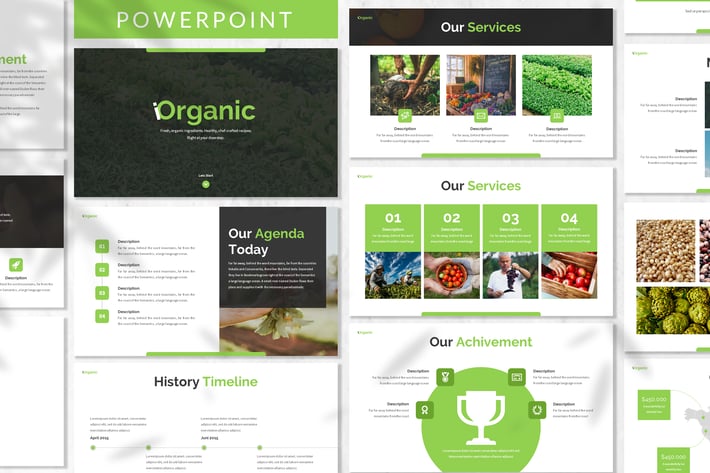 iOrganic - Vegan Powerpoint Template