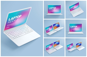 Macbook Pro Clay Mockup Set