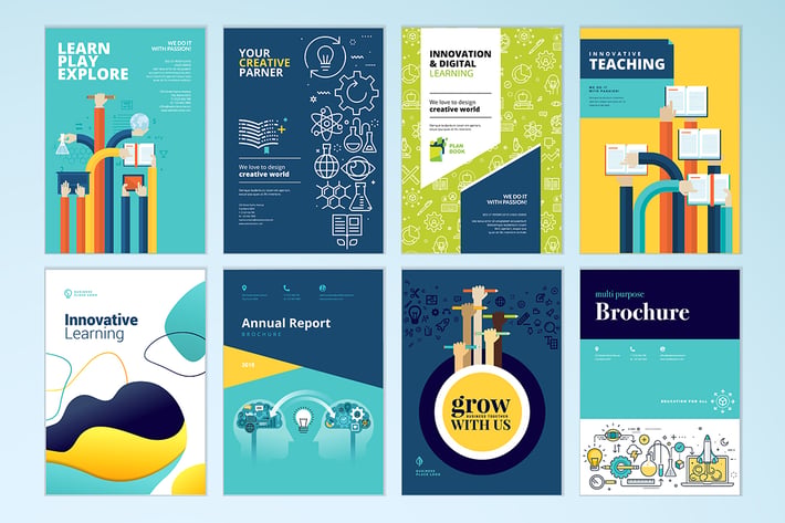 Brochure cover design and flyer layout templates 