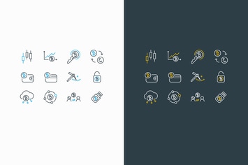 set of vector Cryptocurrency Icons