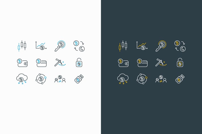 set of vector Cryptocurrency Icons