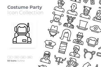 Costume Party Outline Icon