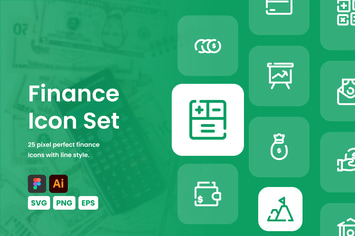 Finance Line Icon Set