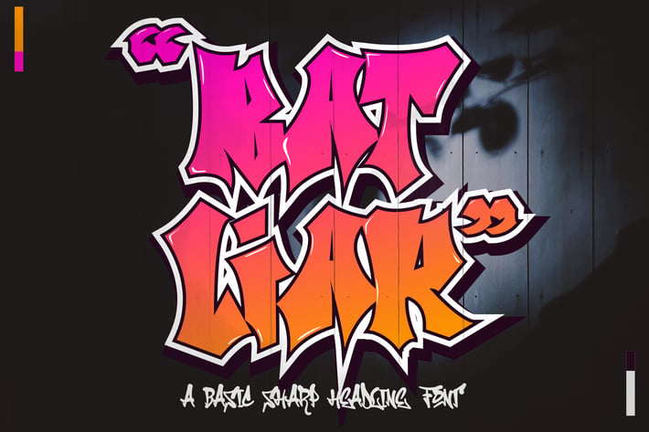 Bat Liar - Unique Graffiti Font