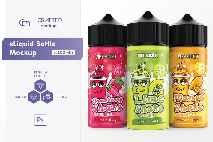 eLiquid Bottle Mockup v 100ml-B