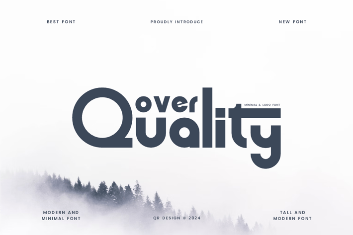 Over Quality - Minimal & Premium Font