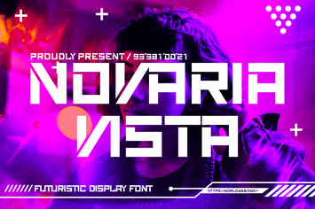 Novaria Vista - Futuristic Display Font