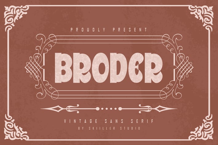 Broder - Vintage sans serif