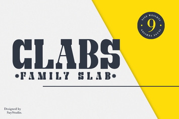 Clabs - Family Slab Font