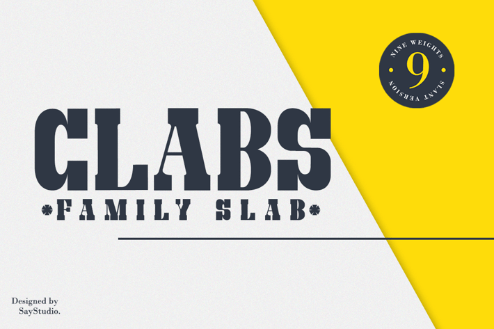 Clabs - Family Slab Font