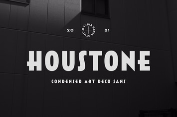 Houstone - Bold Condensed Art Deco Sans Serif