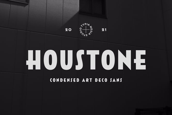 Houstone - Bold Condensed Art Deco Sans Serif