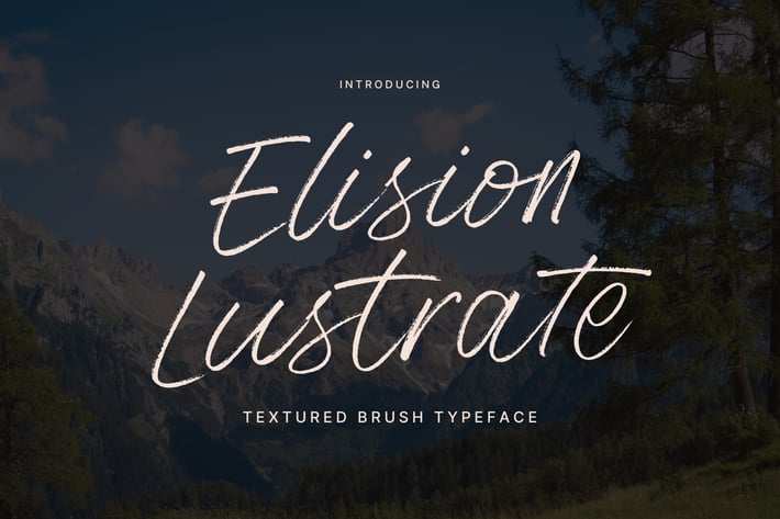 Elision Lustrate - Textured Brush Typeface