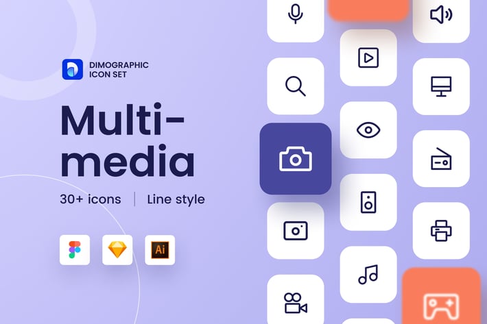 Multimedia Icon Set UZ