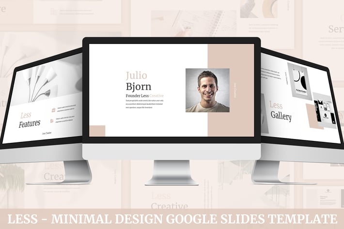 Less - Minimal Design Google Slides Template