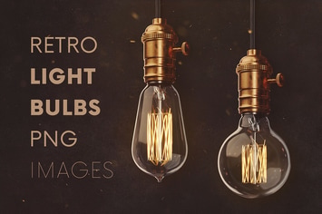 Retro Light Bulbs & Lighting Graphics