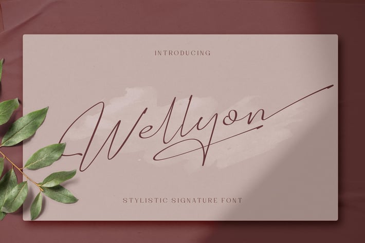 Wellyon Script signature 