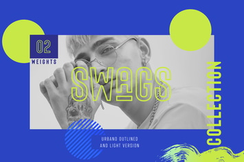 URBANO SWAGS Outlined Bold header Typeface